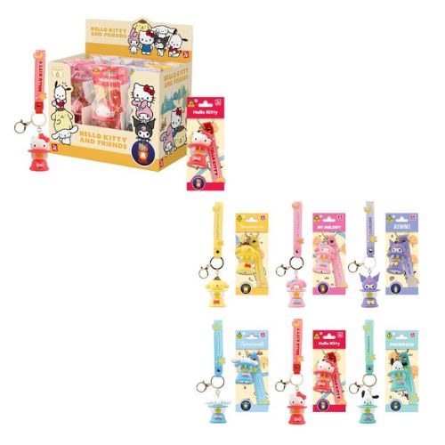 YUME HELLO KITTY & FRIENDS – Portachiavi Camping Light Series cm c/hand strap light up In Busta (cm x) In espo da 12pz 6ass…x12